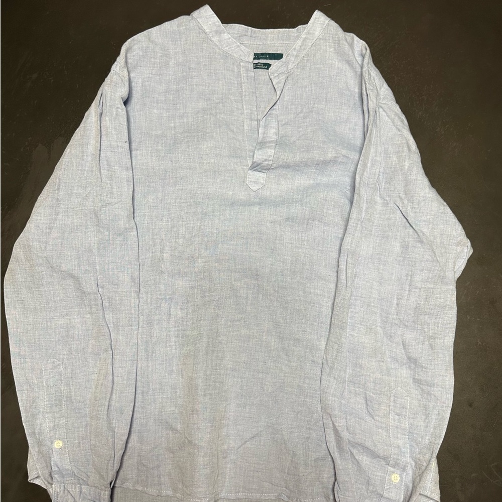 Perry Ellis Linenblend Long Sleeve Shirt